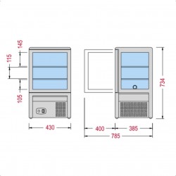 Espositore vetrina refrigerata verticale AFP/ MICRON-I