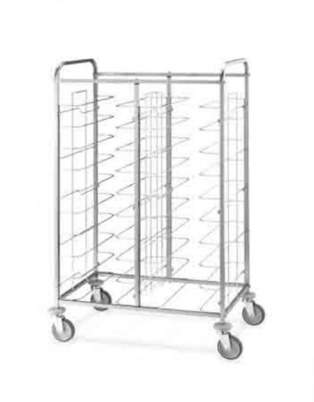 Universal tray trolley AFP / CAL465 in stainless steel