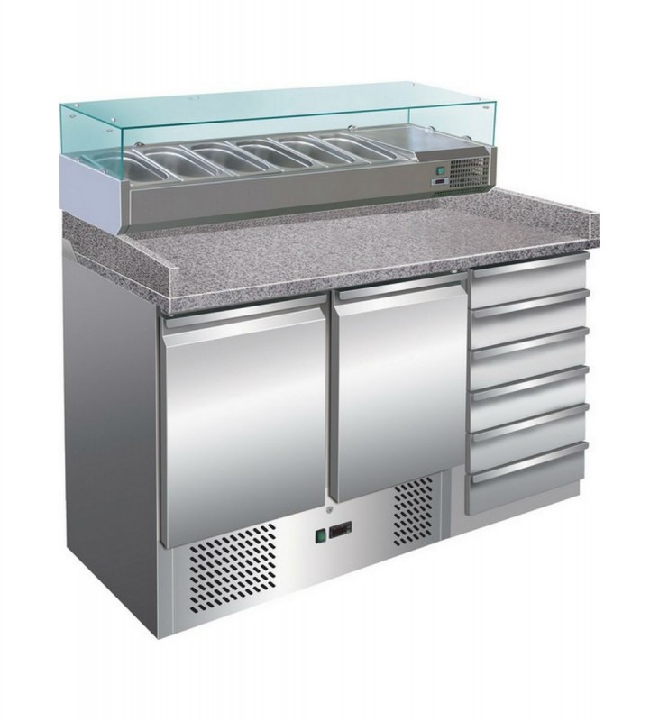 AFP / S903PZ CAS fridge counter in stainless steel without display case