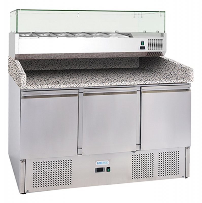 AFP / G-S903PZVRXGLASS FC tn fridge table in stainless steel