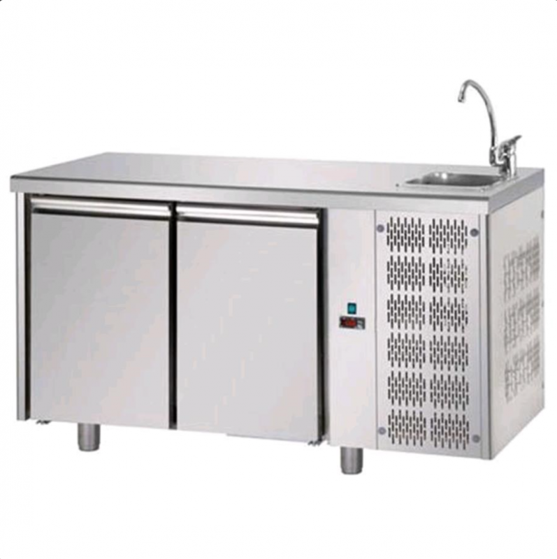 AFP / TF02MIDGNL pizzeria fridge counter in stainless steel