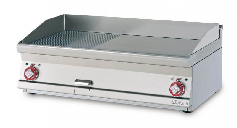 Electric fry top AFP / FTLRT-610ETS with 3/5 smooth plate 2/5 chrome-plated plate