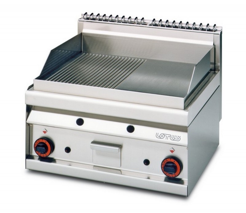 AFP / FTLR-6G gas fry top with 1/2 smooth plate 1/2 ribbed plate