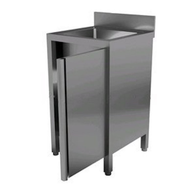 AISI AFP / AL5 stainless steel sink with hinged door