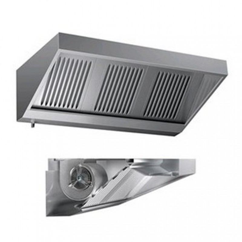 Wall-mounted 43SM110 industrial snack hood with automatic suction