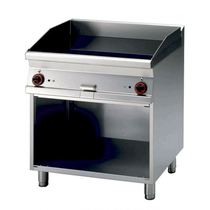 Gas fry top with smooth plate AFP / FTL-78G open compartment