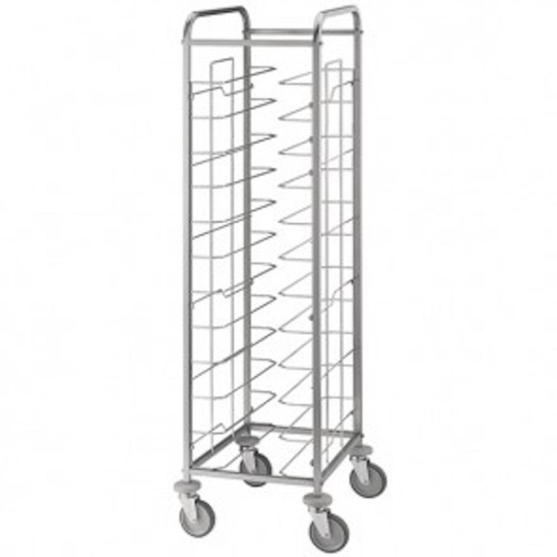 Universal tray trolley AFP / CAL455 in stainless steel
