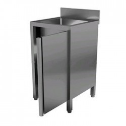 AISI AFP / AL5 stainless steel sink with hinged door