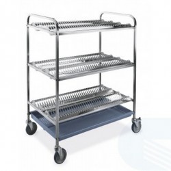 Dish rack trolley, AFP / CAL13 glasses in stainless steel