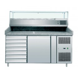 AFP/1610TN33 pizzeria fridge counter in stainless steel
