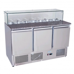 Saladette and refrigerated stainless steel pizza counter AFP/RG4683LSE