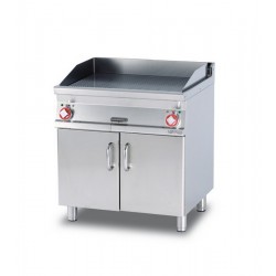 Electric fry top plate grooved AFP / FTR-78ET open compartment