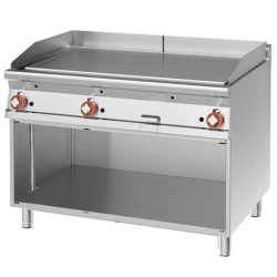 Gas fry top with smooth plate AFP / FTL-712G open compartment