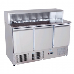 Saladette and refrigerated stainless steel pizza counter AFP/RG8583LSE