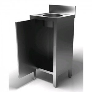 AISI AFP / AL4 stainless steel sink with hinged door