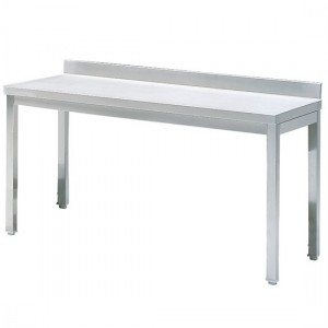 Stainless steel work table and upstand