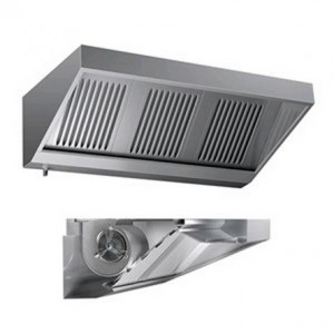 Wall-mounted 43SM70 industrial snack hood with automatic suction