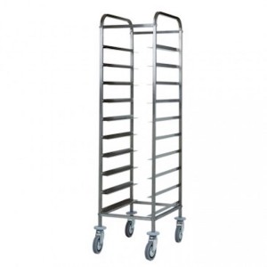 Tray trolley AFP / CAL45R in reinforced stainless steel