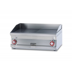Electric fry top AFP / FTLRT-68ETS 1/2 smooth plate 1/2 chrome grooved plate