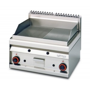 AFP / FTLR-6G gas fry top with 1/2 smooth plate 1/2 ribbed plate