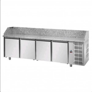 AFP / PZ04MID80 pizzeria fridge counter in stainless steel