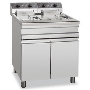 Commercial electric fryer AFP / S21-21FED mobile with door