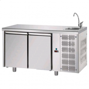 AFP / TF02MIDGNL pizzeria fridge counter in stainless steel