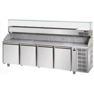 AFP / PZ04MID80 / VR4270VD pizzeria fridge counter in stainless steel