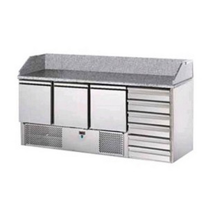 AFP / SL03C6 pizzeria fridge counter in stainless steel