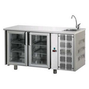 AFP / TF02MIDPVL pizzeria fridge counter in stainless steel