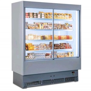 Refrigerated wall display unit with sliding doors AFP / vulcano vs 60 inox