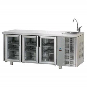 AFP / TF03MIDPVL pizzeria fridge counter in stainless steel