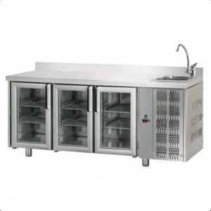 AFP / TF03MIDPVLAL fridge table in stainless steel