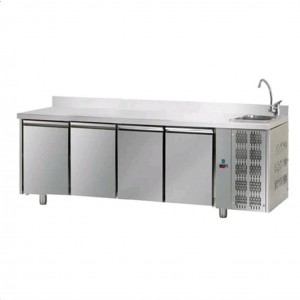 AFP / TF04MIDGNLAL pizzeria fridge counter in stainless steel